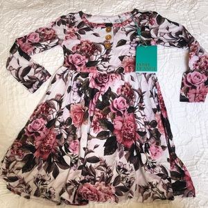 Posh Peanut Rima long sleeve twirl dress 2T